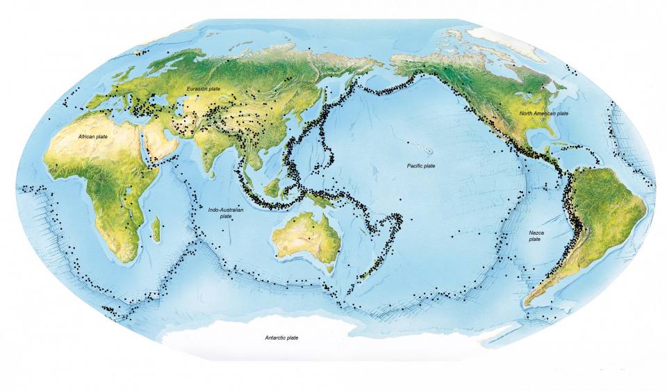 Location of Worldwide Earthquakes